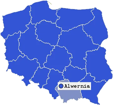 Mapa Alwernii