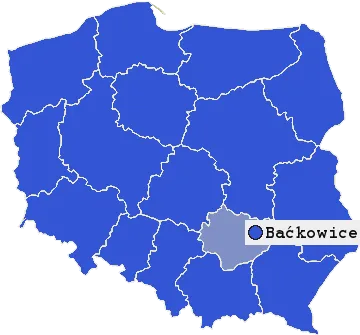 Mapa Baćkowic