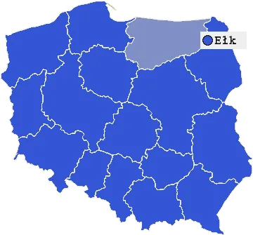 Mapa Ełku