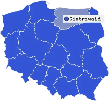 Mapa Gietrzwałdu