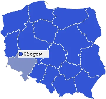Mapa Głogowa