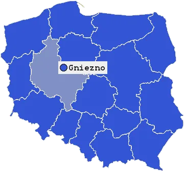 Mapa Gniezna