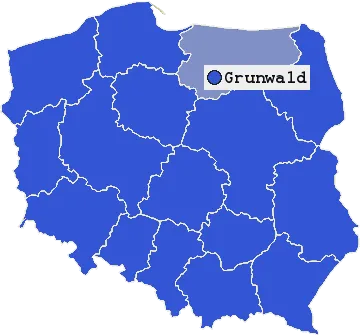 Mapa Grunwaldu