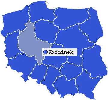 Mapa Koźminka