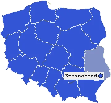 Mapa Krasnobrodu