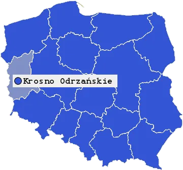 Mapa Krosna Odrzańskiego