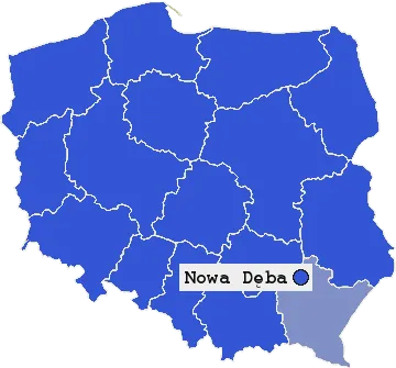 Mapa Nowej Dęby