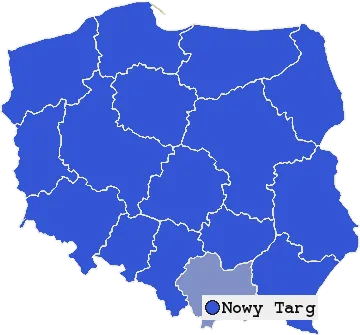 Mapa Nowego Targu