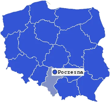 Mapa Poczesnej