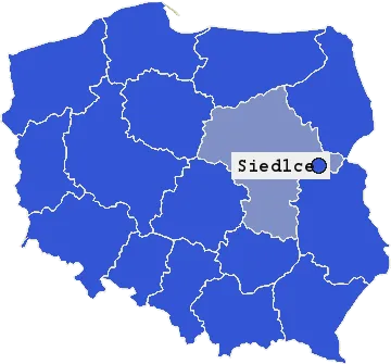Mapa Siedlec