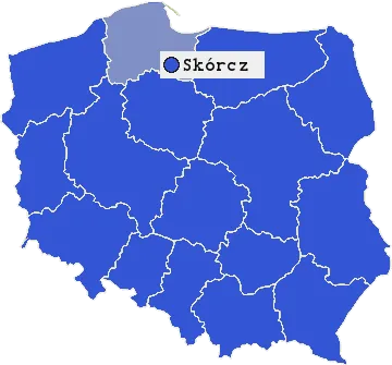 Mapa Skórcza