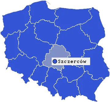 Mapa Szczercowa