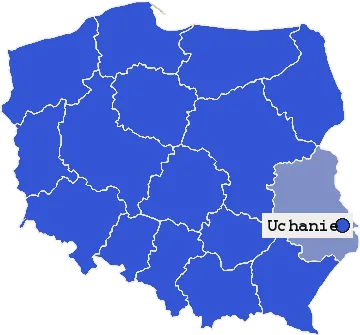 Mapa Uchań