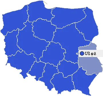 Mapa Ułęża