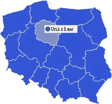 Mapa Unisławia