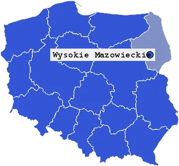 Mapa Wysokiego Mazowieckiego