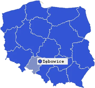 Mapa Zębowic